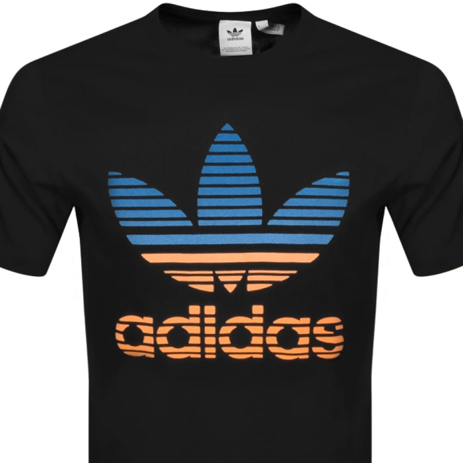 Alternative Image for Productadidas Originals Trefoil Ombre T Shirt Black2